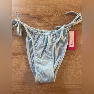 High leg scope waist baby blue bikini bottom